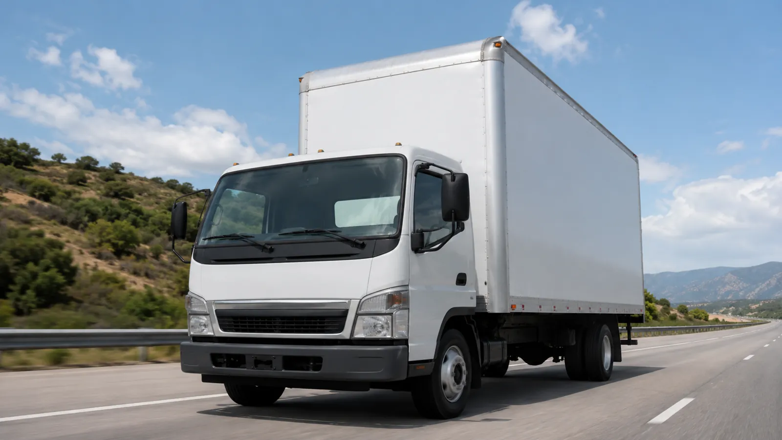 Commercial truck on a highway